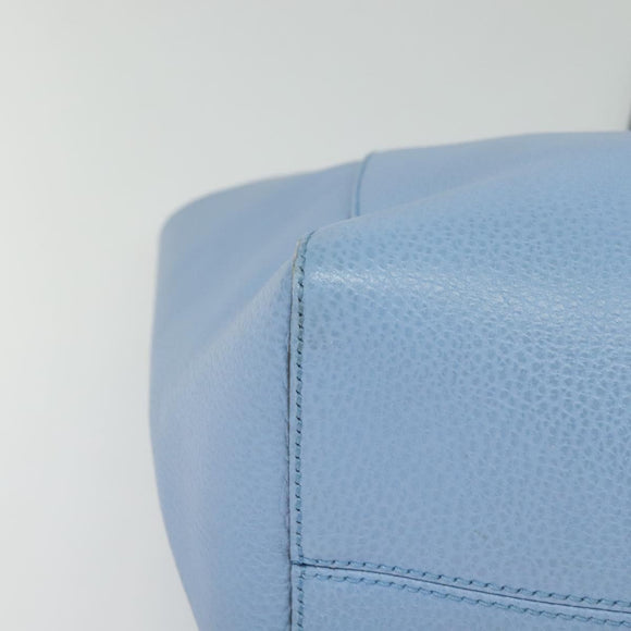 GUCCI Tote Bag Leather Blue Gold 354397 Auth MY051V