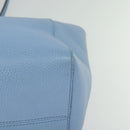 GUCCI Tote Bag Leather Blue Gold 354397 Auth MY051V-15