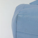 GUCCI Tote Bag Leather Blue Gold 354397 Auth MY051V-16