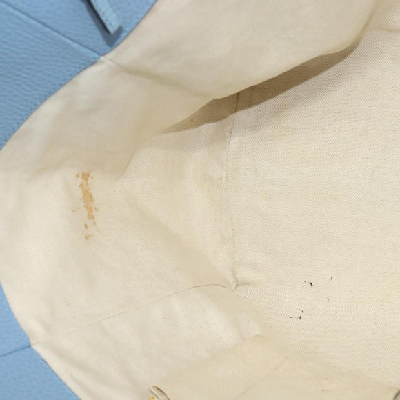 GUCCI Tote Bag Leather Blue Gold 354397 Auth MY051V