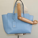 GUCCI Tote Bag Leather Blue Gold 354397 Auth MY051V-21
