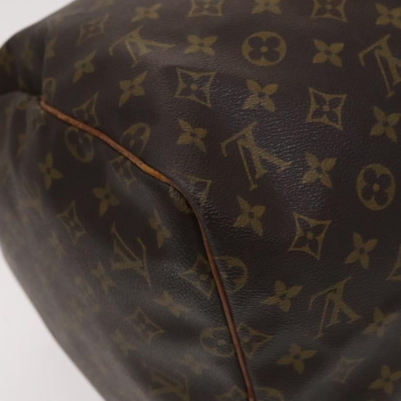 LOUIS VUITTON Monogram Keepall 55 Boston Bag M41424 LV Auth MY056