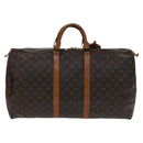 LOUIS VUITTON Monogram Keepall 55 Boston Bag M41424 LV Auth MY056-2