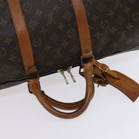 LOUIS VUITTON Monogram Keepall 55 Boston Bag M41424 LV Auth MY056