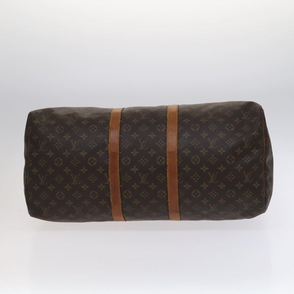 LOUIS VUITTON Monogram Keepall 55 Boston Bag M41424 LV Auth MY056