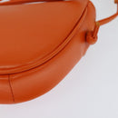 CELINE Dreieck-Schultertasche Leder Orange Auth MY058M-17