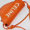 CELINE Dreieck-Schultertasche Leder Orange Auth MY058M-6