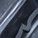 CHANEL Vanity Pouch Patent leather 2way Black Gold CC Auth MY059-20