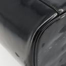 CHANEL Vanity Hand Bag Patent leather 2way Black Gold CC Auth MY059-10