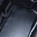 CHANEL Vanity Pouch Patent leather 2way Black Gold CC Auth MY059-10