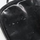 CHANEL Vanity Hand Bag Patent leather 2way Black Gold CC Auth MY059-11