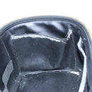 CHANEL Vanity Pouch Patent leather 2way Black Gold CC Auth MY059-11