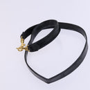 CHANEL Vanity Pouch Patent leather 2way Black Gold CC Auth MY059-23