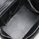 CHANEL Vanity Hand Bag Patent leather 2way Black Gold CC Auth MY059-25