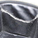 CHANEL Vanity Hand Bag Patent leather 2way Black Gold CC Auth MY059-28