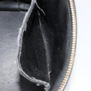 CHANEL Vanity Hand Bag Patent leather 2way Black Gold CC Auth MY059-29