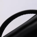 CHANEL Vanity Pouch Patent leather 2way Black Gold CC Auth MY059-14