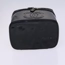 CHANEL Vanity Pouch Patent leather 2way Black Gold CC Auth MY059-5