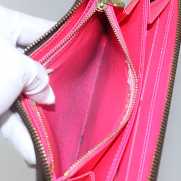 LOUIS VUITTON Monogram Graffiti Zippy Wallet Pink M93710 LV Auth MY064V