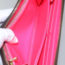 LOUIS VUITTON Monogram Graffiti Zippy Wallet Pink M93710 LV Auth MY064V-20