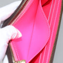 LOUIS VUITTON Monogram Graffiti Zippy Wallet Pink M93710 LV Auth MY064V-21
