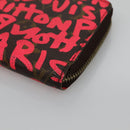 LOUIS VUITTON Monogram Graffiti Zippy Wallet Pink M93710 LV Auth MY064V-7
