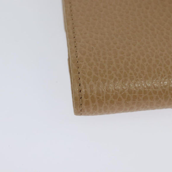 GUCCI Wallet Leather Outlet Beige Gold 615525 Auth MY069V