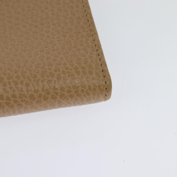 GUCCI Wallet Leather Outlet Beige Gold 615525 Auth MY069V
