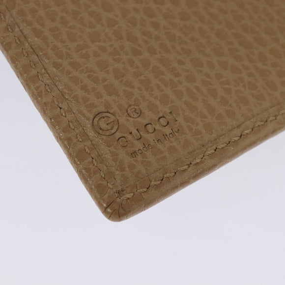 GUCCI Wallet Leather Outlet Beige Gold 615525 Auth MY069V