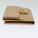 GUCCI Wallet Leather Outlet Beige Gold 615525 Auth MY069V-3