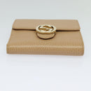 GUCCI Wallet Leather Outlet Beige Gold 615525 Auth MY069V-6