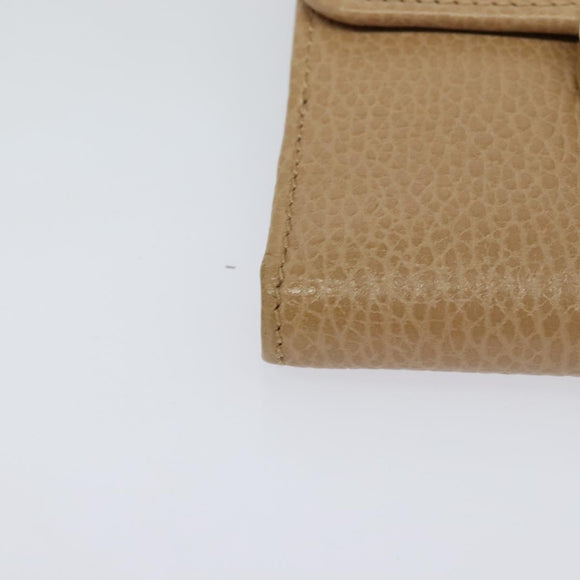 GUCCI Wallet Leather Outlet Beige Gold 615525 Auth MY069V