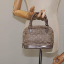 LOUIS VUITTON Monogram Satin Little Alma Hand Bag Gray M92147 LV Auth MY080-21