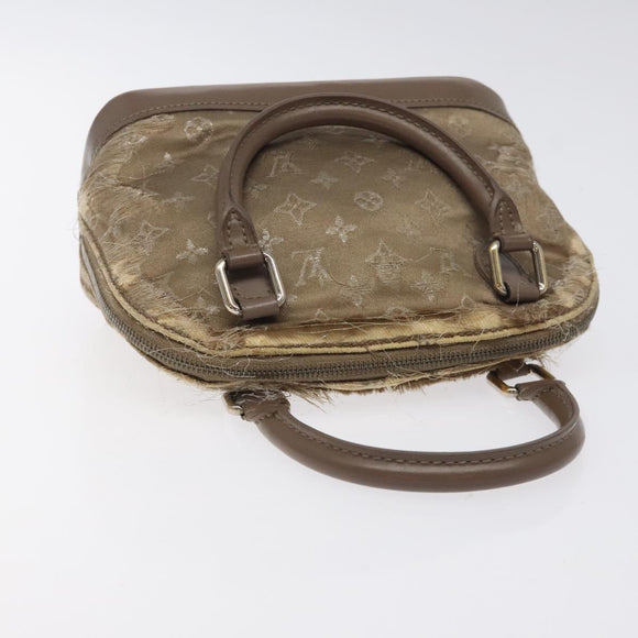 LOUIS VUITTON Monogram Satin Little Alma Hand Bag Gray M92147 LV Auth MY080