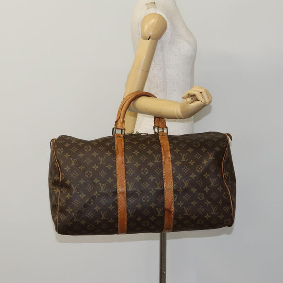 LOUIS VUITTON Monogram Keepall 50 Boston Bag M41426 LV Auth MY083