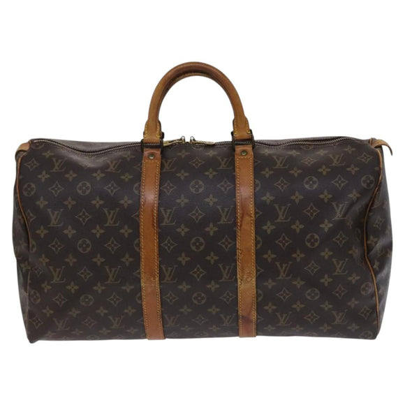 LOUIS VUITTON Monogram Keepall 50 Boston Bag M41426 LV Auth MY083