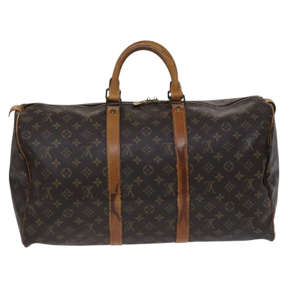 LOUIS VUITTON Monogram Keepall 50 Boston Bag M41426 LV Auth MY083