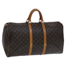 LOUIS VUITTON Monogram Keepall 55 Boston Bag M41424 LV Auth MY084-1