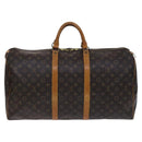 LOUIS VUITTON Monogram Keepall 55 Boston Bag M41424 LV Auth MY084-2