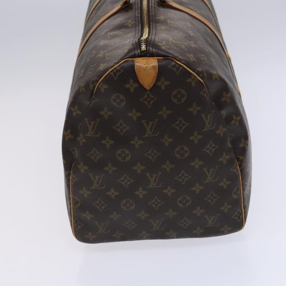 LOUIS VUITTON Monogram Keepall 55 Boston Bag M41424 LV Auth MY084