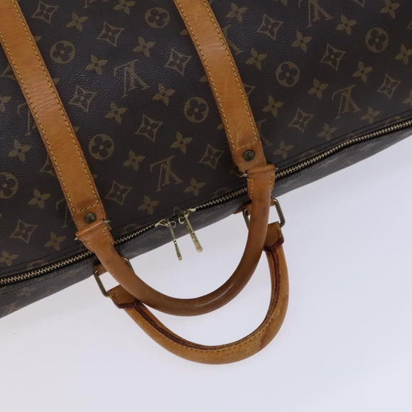LOUIS VUITTON Monogram Keepall 55 Boston Bag M41424 LV Auth MY084