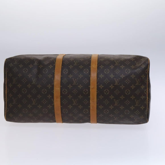 LOUIS VUITTON Monogram Keepall 55 Boston Bag M41424 LV Auth MY084