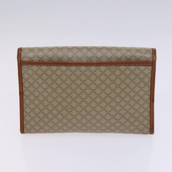 CELINE Macadam Canvas C Sulky Shoulder Bag 3Set Beige Navy Auth MY087