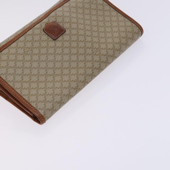 CELINE Macadam Canvas C Sulky Shoulder Bag 3Set Beige Navy Auth MY087