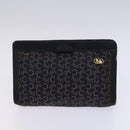 CELINE Macadam Canvas C Sulky Shoulder Bag 3Set Beige Navy Auth MY087-16