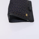 CELINE Macadam Canvas C Sulky Shoulder Bag 3Set Beige Navy Auth MY087-18