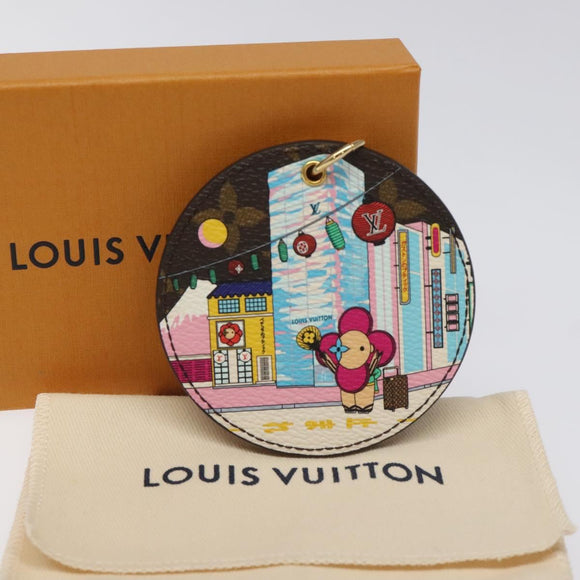 LOUIS VUITTON Porte Cles Illustre Charm metal Gold M00881 LV Auth MY094