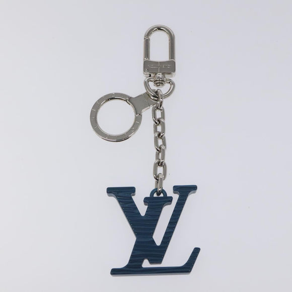 LOUIS VUITTON Porte Clesprinted initials LV Key Holder Blue M67148 LV Auth MY096