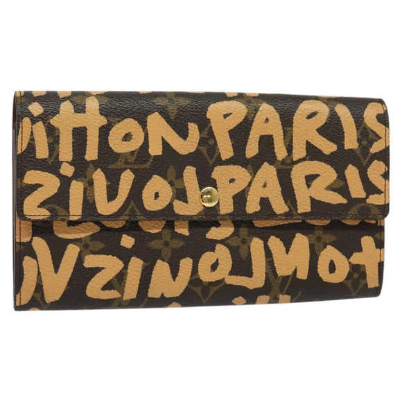 LOUIS VUITTON Monogram Graffiti Porte Monnaie Credit Wallet M92190 Auth MY097AV