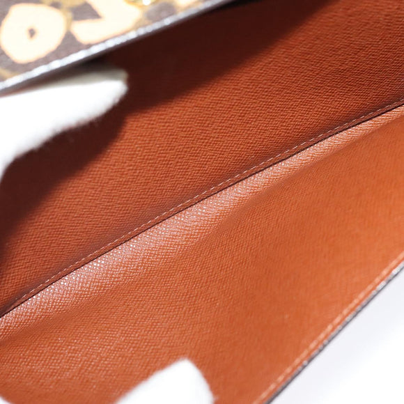 LOUIS VUITTON Monogram Graffiti Porte Monnaie Credit Wallet M92190 Auth MY097AV